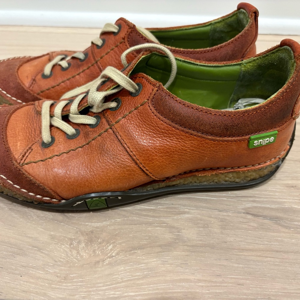 Men's Snipe Orange Leather Casual Shoes